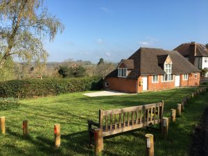 Village hall in sunshine